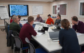 Arbeitsgruppe zum Pilotprojekt Chamblioux-Bertigny, einem Living Lab, das dem Bodenqualitätsindex Gestalt verleihen soll.