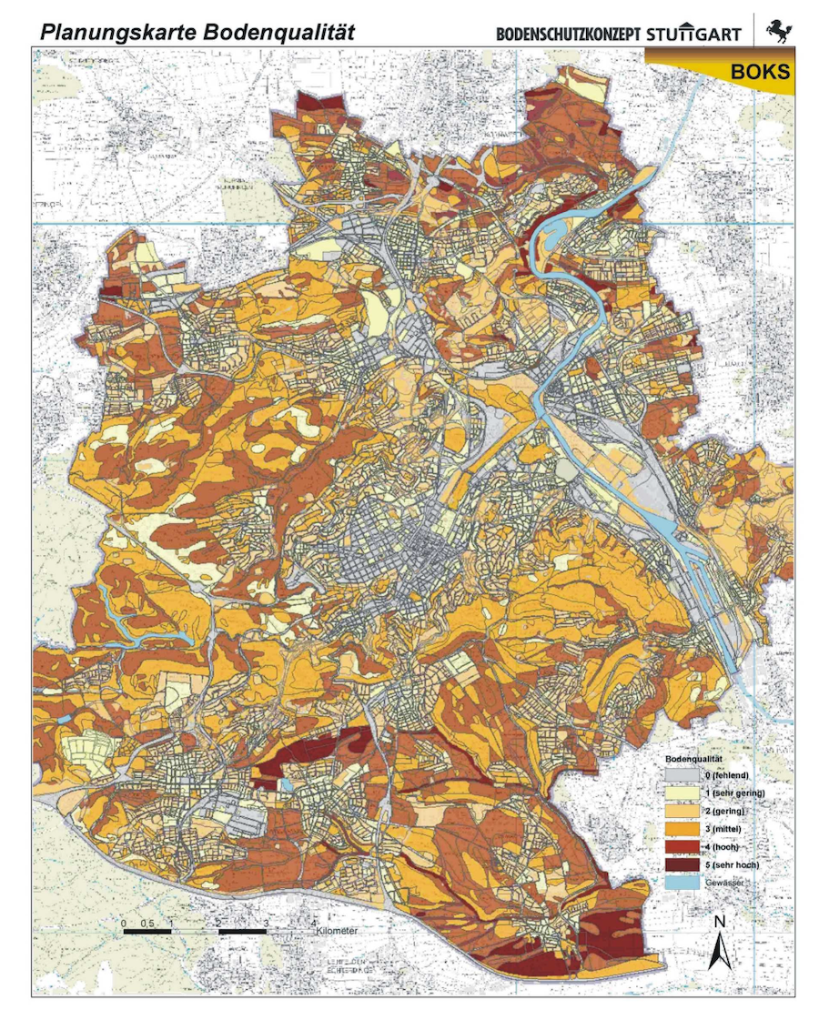 Planungskarte Bodenqualität Stuttgart (BodenQI)